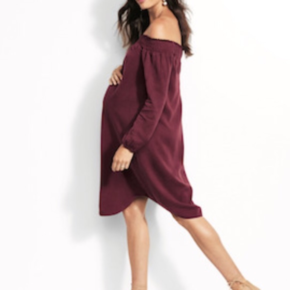 Isabel Maternity by Ingrid & Isabel Dresses & Skirts - Isabel Maternity Off The Shoulder Dress NWT